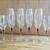 6 Orrefors Intermezzo Blue & Clear Teardrop Champagne Wine crystal glasses 1 thumbnail