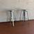 One Set Of 2 Round Stainless Steel Adjustable Height Bar Stools 7 thumbnail