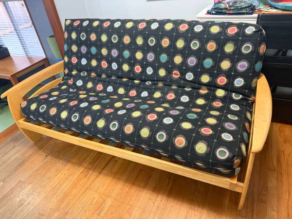 Futon with premium mattress 1