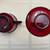 Set of 11 Ruby Red Arcoroc Cups & Saucers 6 thumbnail