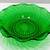 Anchor Hocking Emerald Green Swirl Glass w/ Ruffled Edge Bowl 6.5” 1 thumbnail
