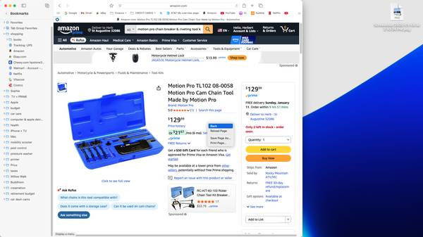 Motorcycle Chain Breaker & Riveting Tool 1