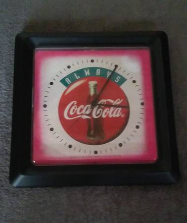 Always Coca-Cola Coke 1994 Square Plastic Clock 1