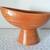 McCoy Art Pottery Pedestal Planter tangerine mid century 7 thumbnail