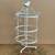 Shabby Chic Vintage 3-Tiered White Metal Rotating Jewelry Stand with Bird 5 thumbnail