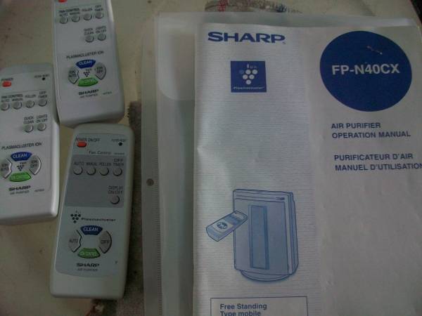 Sharp Air Purifier FP-N40CX remote control 1