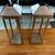 TWO (2) CB2 STAINLESS STEEL SOLID LARGE LANTERNS + GLASS CANDELABRA 2 thumbnail