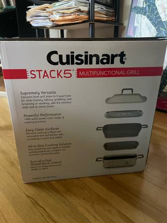 Cuisinart Stack 5 Multifunctional Grill GRM3 – Brand New (Unboxed Gift) - $160 1