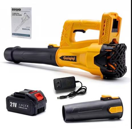 New High-Power Wireless Leaf Blower, Equipped has 1 battery Fast Charger, 600CFM 1