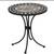 HOMESTYLES 28 in. Black and Tan Round Tile Top Patio Bistro Table 1 thumbnail