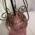 Vintage MCM Hollywood Regency Pink & Gold Lamp - Brass Plate Scrolls 6 thumbnail