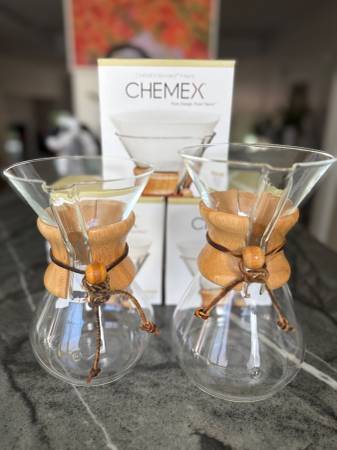 Chemex Coffee Makers 6 & 8 Cup Plus 3 Boxes of Filters 1