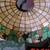 leaded glass hanging lamp shade ANTIQUE 6 thumbnail