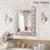Wave Hanging Mirror Irregular Wood Frame White Wall Mirror (New In box) 2 thumbnail