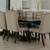 Large 7-Foot Dining Table & 8 Upholstered Chairs – Beautiful Espresso 3 thumbnail