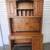 Vintage Solid Pine Lighted Office Desk With Hutch 12 thumbnail