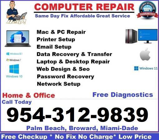 ⭐️⭐️ PC & Mac Computer Repair, Printer Network + Data Support 1