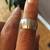 Wide and Solid white Gold Band with shining Design (Size 4-5) 5 thumbnail