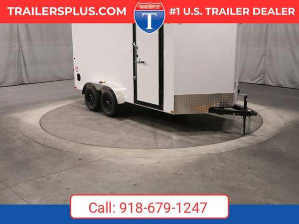 2025 Interstate 7 X 14 Patriot VNose Cargo Trailer White 1