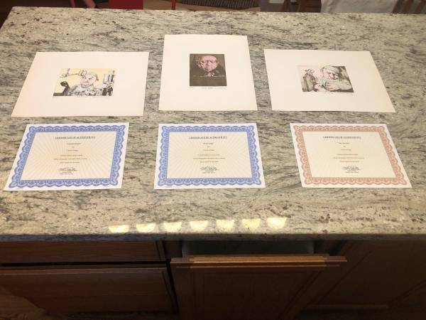 3 Charles Bragg, Watercolor Lithographs Hand Signed 1