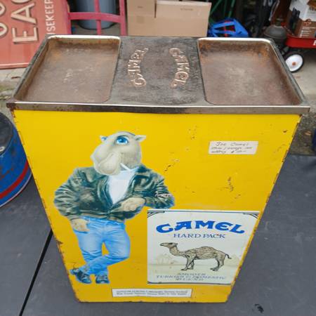 Vintage 1990s Joe Camel fold up floor ashtray - antiques - by