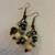 Brown leather and black stone earrings 2 thumbnail