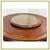 Vintage Asian Rosewood Round Dining Table + Four Chairs, Set 6 thumbnail