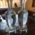 Pair of one of a kind large & heavy etched solid crystal candlestick 4 thumbnail
