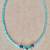 Butterfly W/Turquoise Glass Seed Beads Necklace - 19” 2 thumbnail