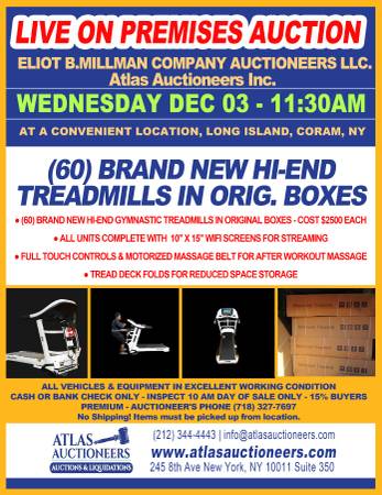 AUCTION 60 NEW HIEND  TREADMILLS IN ORIGIANL BOXES 1