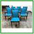 Mid 20th Century Heywood Wakefield Teal Dining Room Chairs, Set Of Eig 2 thumbnail
