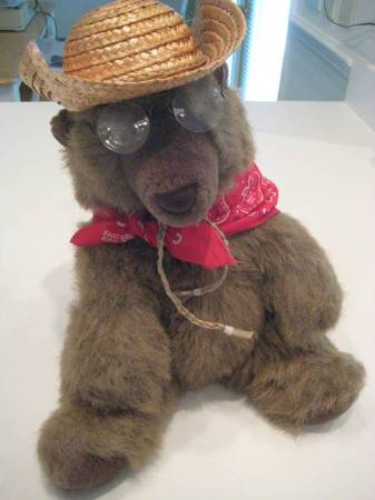 Bear with Straw, Glasses, and Bandanna 1