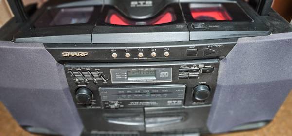 Rare! Vintage Sharp 5 CD Changer Dual Cassette AM FM+Bluetooth! 1