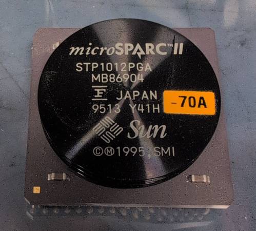 Sun Microsystems microSPARC II CPU 70MHz Vintage STP1012PGA 1