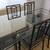 DINING SET, METAL WITH GLASS AND 6 CHAIRS 1 thumbnail