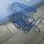 Small Decorative Blue Metal Cart 3 thumbnail