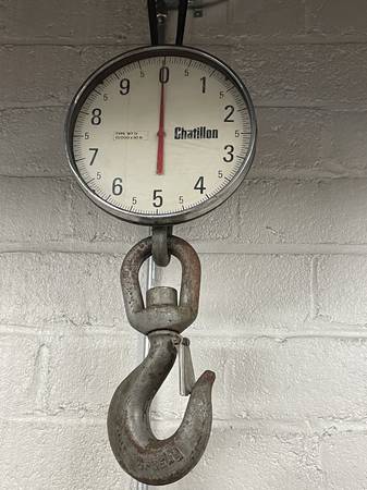 Hanging scale, crane scale, garage art 1