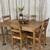 Solid Pinewood Kitchen Dining Table & 4 Chairs With Seat Cushions IKEA 3 thumbnail