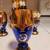 Vintage Czech Bohemia Chrystal Decanter With Glasses Serving Set Cobalt Blue 4 thumbnail