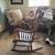 Early 1900s antique oak rocking chair 2 thumbnail