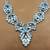 Crystal Necklace Aquamarine Rhinestone   3 thumbnail