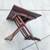 21" antique Mission folding tiger oak wood side table bistro card game 1 thumbnail