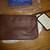 NEW Avon Leather Clutch W/Woven Detail Toffee Brown Color #F68793-1 2 thumbnail
