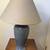 Vintage Hand Painted GREY PORCELAIN TABLE/DESK LAMP-Looks New! 1 thumbnail
