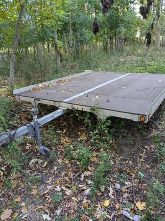 SNOWMOBILE TRAILER 8.5X10 Alum-NEW bearings, tires, & deck 1
