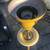 Vintage Tole floor lamp mustard color A168 12 thumbnail