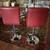 Red Leather and Chrome adjustable height stools. Two Stools 2 thumbnail