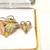 Vintage never worn rare find 14 karat gold earrings with matching gold pin 4 thumbnail
