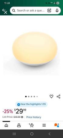 Dimming Night Light w/USB - New 1