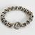 Great SIPALDA Heavy Sterling Silver Hammered Rolo Chain 8" Bracelet 1 thumbnail